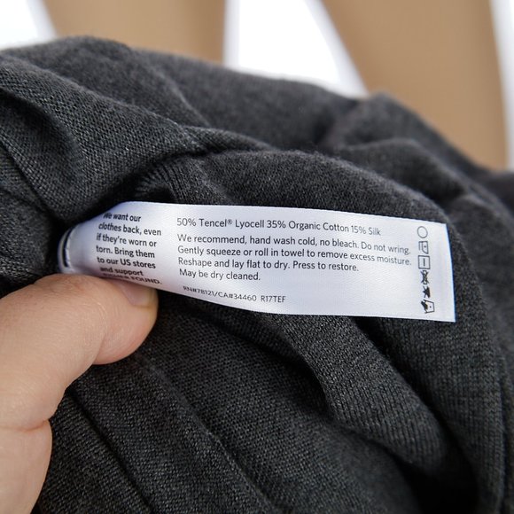 Eileen Fisher Belted Gray Open Cardigan Tencel Cotton Silk Women's Medium - Picture 11 of 11